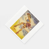 1940年代の入浴美しい おもしろい スタンダードランチョンナプキン (角)