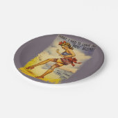 1940年代の入浴美しい おもしろい ペーパープレート (アングル)