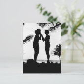 1940年代の喫煙するシルエット ポストカード (スタンド正面)