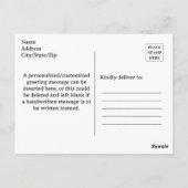 1940年代の女性 花柄 サンクスカード(旧式) ポストカード (裏面)