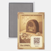 1940年代の思い出を呼び覚ます音楽プレイリストマグネット 認知症 マグネット (正面/裏面)