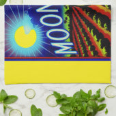 1940年代の果実クレートラベルムーンビームブランド柑橘 キッチンタオル (折り畳み)