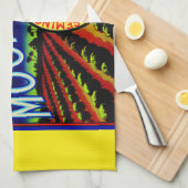 1940年代の果実クレートラベルムーンビームブランド柑橘 キッチンタオル (四つ折り)