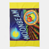 1940年代の果実クレートラベルムーンビームブランド柑橘 キッチンタオル (縦)