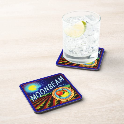 1940年代の果実クレートラベルムーンビームブランド柑橘 コースター (右側)