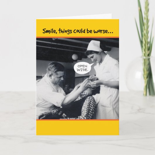 1940年代の歯医者は50歳の誕生日 カード (正面)