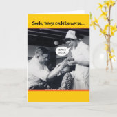 1940年代の歯医者は50歳の誕生日 カード (黄色い花)