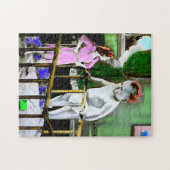 1940年代の母親と彼女の巨大なベビー ジグソーパズル (横)