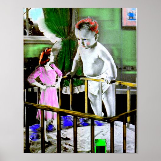 1940年代の母親と彼女の巨大なベビー ポスター (正面)