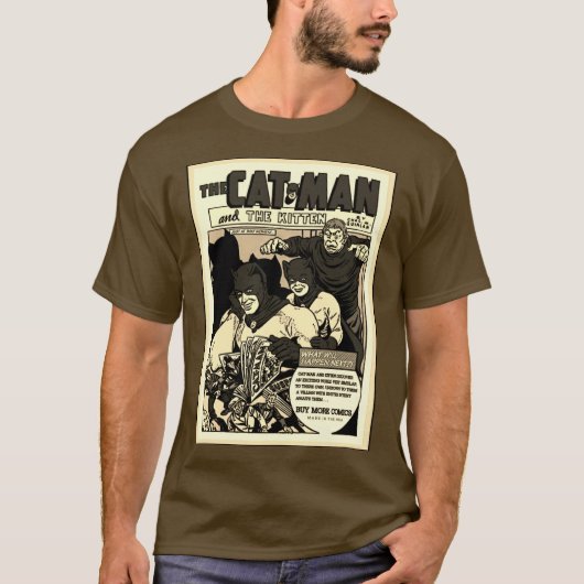 1940年代の猫男と子猫Tシャツ Tシャツ (正面)