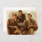 1940年代の第二次世界大戦で兵士は家からキャンディを持って兵士を広告した ポストカード (正面/裏面)