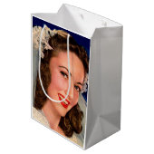 1940年代の花嫁のプリントが素敵 ミディアムペーパーバッグ (裏面アングル)