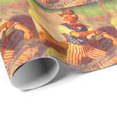 1940年代の英雄的なサム転が叔父が袖を上げた ラッピングペーパー (ロールコーナー)