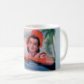1940年代の車の美女 コーヒーマグカップ (正面右)