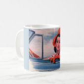 1940年代の車の美女 コーヒーマグカップ (正面左)
