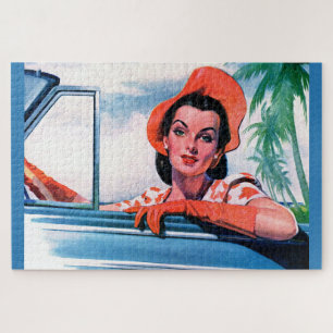 1940年代の車の美女 ジグソーパズル