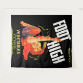 1940年代の野菜クレートラベル足高野菜 タペストリー (正面(横))