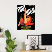 1940年代の野菜クレートラベル足高野菜 ポスター (ホームオフィス)