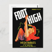 1940年代の野菜クレートラベル足高野菜 ポストカード (正面/裏面)