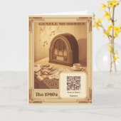 1940年代の音楽プレイリスト　グリーティングカード　認知症 カード (黄色い花)