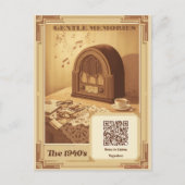 1940年代の音楽プレイリスト　認知症のためのポストカード ポストカード (正面)