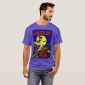 1940年代の黒猫コミックTシャツ Tシャツ (正面フル)