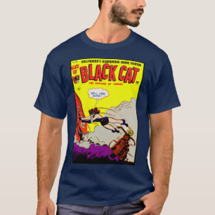 1940年代の黒猫コミックTシャツ Tシャツ