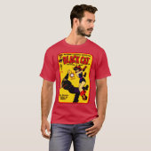 1940年代の黒猫コミックTシャツ Tシャツ (正面フル)
