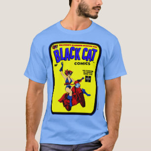 1940年代の黒猫コミックTシャツ Tシャツ