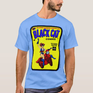 1940年代の黒猫コミックTシャツ Tシャツ