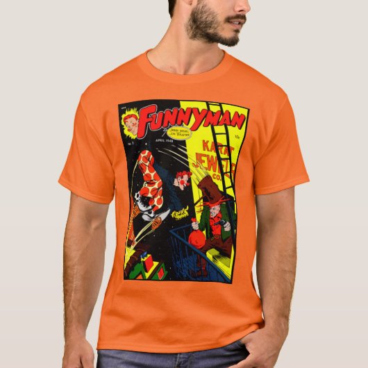 1940年代の"FUNNYMAN"コミックTシャツ Tシャツ (正面)
