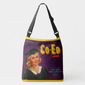 1940年代のCo-Edブランド柑橘類クラートのラベルプリント クロスボディバッグ (正面)