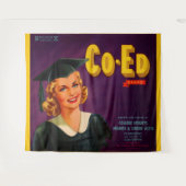 1940年代のCo-Edブランド柑橘類クラートのラベルプリント タペストリー (正面(横))