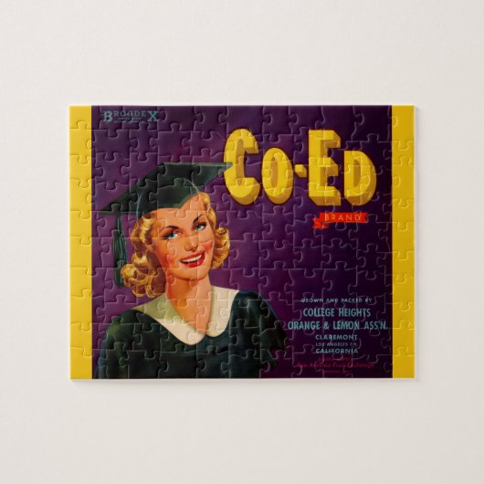 1940年代のCo-Edブランド柑橘類クラートのラベル ジグソーパズル (横)