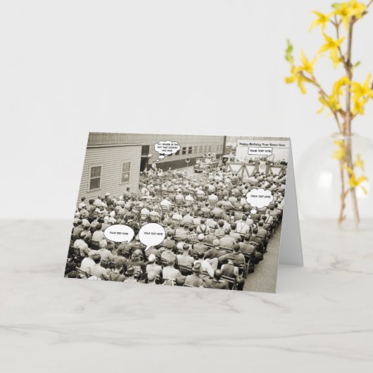 1940年代のWWIIの人々がバブル写真を発表 カード (黄色い花)