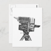 1940年代または1950年代のBroadcast Studio TVカメラ ポストカード (正面/裏面)
