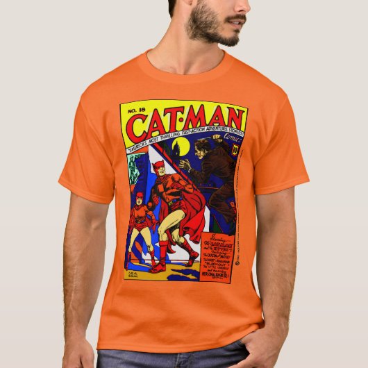 1940年代キャットマン・コミックTシャツ Tシャツ (正面)