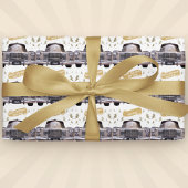 1940年代キャデラック誕生日マイルストーンパーソナライズされた ラッピングペーパー