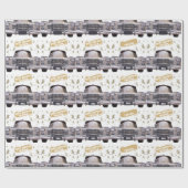 1940年代キャデラック誕生日マイルストーンパーソナライズされた ラッピングペーパー (フラット)