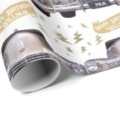 1940年代キャデラック誕生日マイルストーンパーソナライズされた ラッピングペーパー (ロールコーナー)