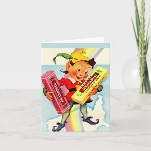 1940年代クラークのチューインガム小妖精や小人 ノートカード (正面)