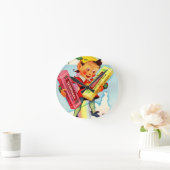 1940年代クラークのチューインガム小妖精や小人 ラウンド壁時計 (ホーム)