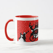 1940年代クリスマススノーシーンマグカップ マグカップ (左)