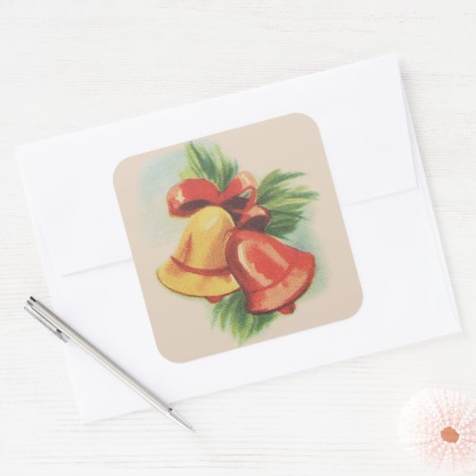 1940年代クリスマスベルシール スクエアシール (封筒)