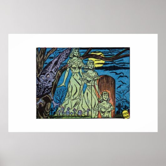 1940年代ゴールデンエイジホラーヴィンテージ漫画 ポスター (正面)