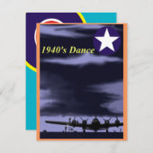 1940年代ダンス招待状 招待状 (正面/裏面)