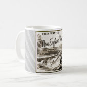1940年代ニューイングランド休暇広告 コーヒーマグカップ (正面左)