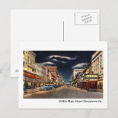 1940年代ノリストウズメイン通り ポストカード (正面/裏面)