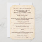 1940年代パーティー時代ヴィンテージ懐かしい10代の若者パーティー 招待状 (裏面)