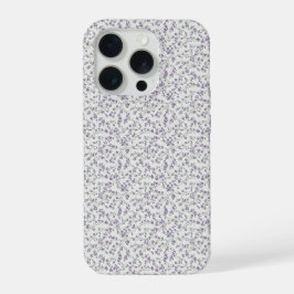 1940年代ビンテージタイムとデニムの花柄アート(L) iPhone 15 PROケース